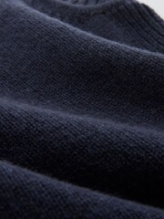 Celtic & Co. Blue Lambswool Quarter Zip Sleeveless Top - Image 9 of 9