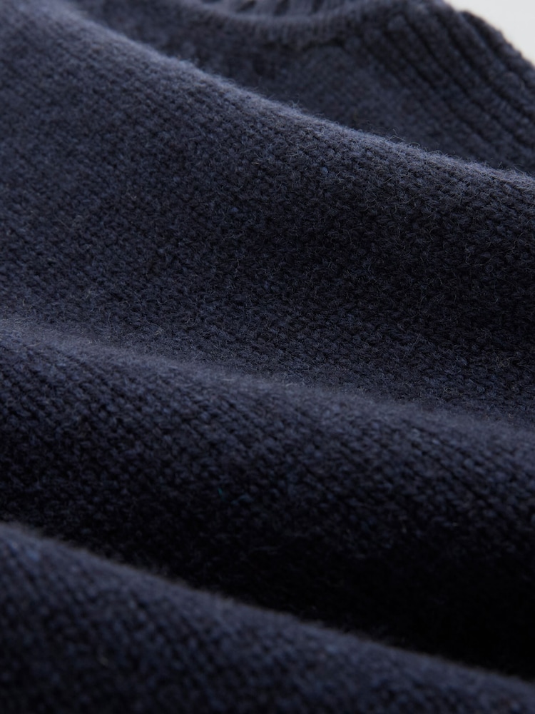 Celtic & Co. Blue Lambswool Quarter Zip Sleeveless Top - Image 9 of 9