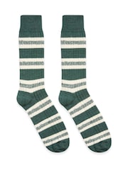 Зеленый - Celtic & Co.. Хлопок меринос мужской в полоску носки - Image 2 of 3