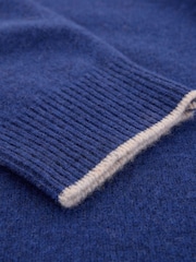 Celtic & Co. Blue Felted Funnel Neck Jumper - Image 5 of 6