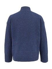Celtic & Co. Blue Flecked Patch Pocket Jumper - Image 3 of 5