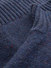 Celtic & Co. Blue Flecked Patch Pocket Jumper - Image 4 of 5