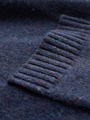 Celtic & Co. Blue Flecked Patch Pocket Jumper - Image 5 of 5