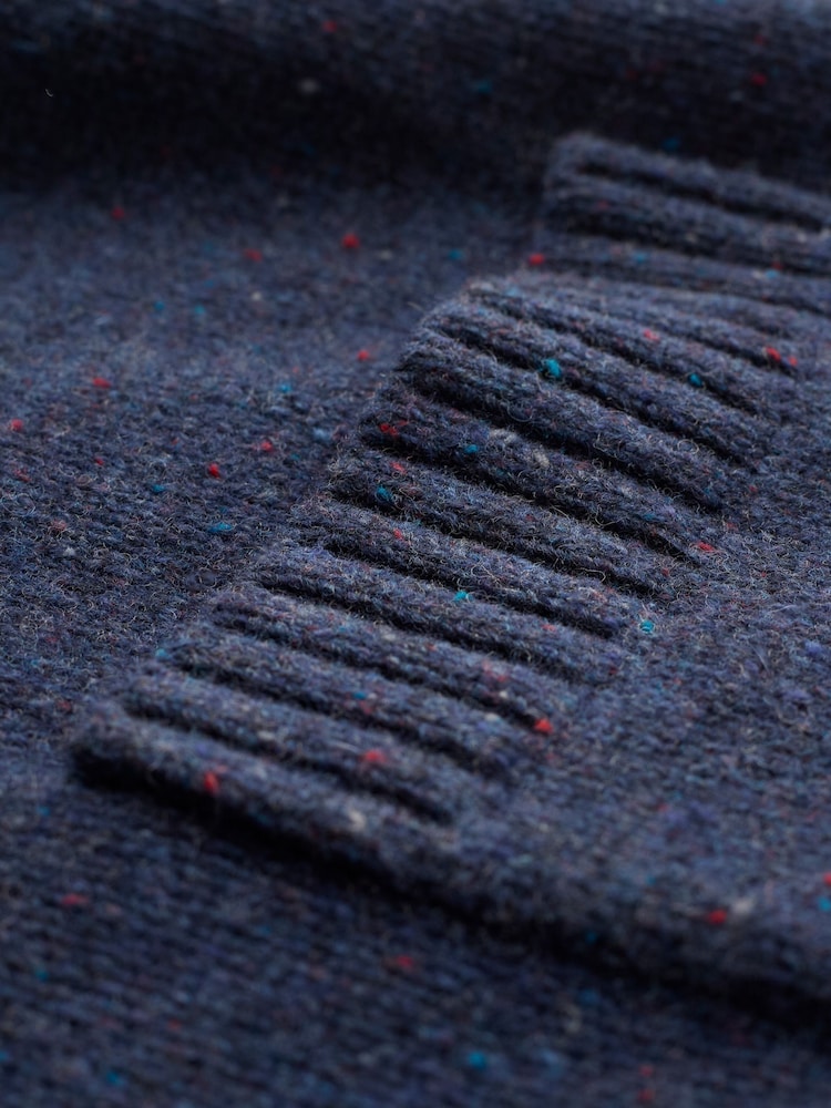 Celtic & Co. Blue Flecked Patch Pocket Jumper - Image 5 of 5
