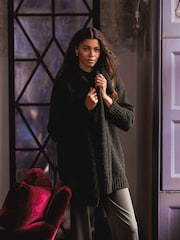 Celtic & Co.. zelena Donegal Drape ovratnik Coatigan - Slika 1 iz 8