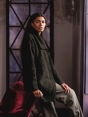 Celtic & Co.. zelena Donegal Drape ovratnik Coatigan - Slika 2 iz 8