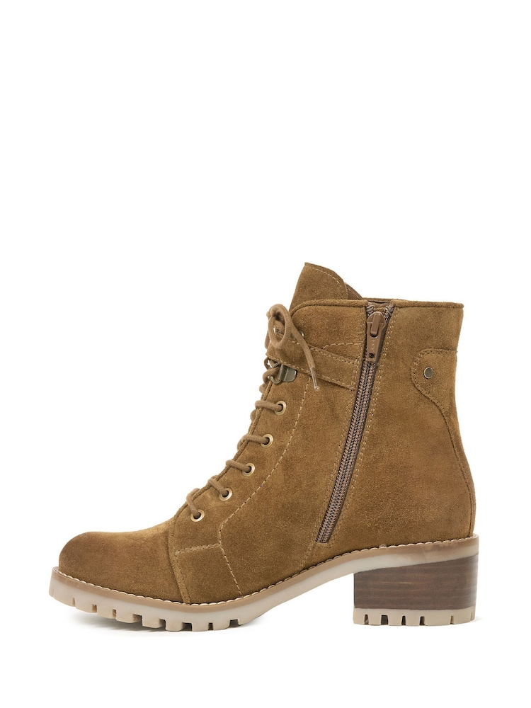 Celtic & Co. Block Heel Hiker Brown Boots - Image 2 of 7