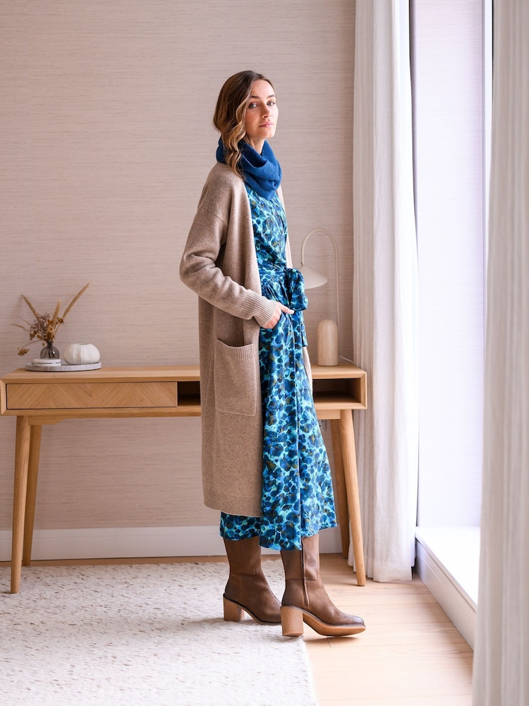 Celtic & Co. Natural Felted Longline Cardigan - Image 1 of 1 Celtic & Co. Natural Felted Longline Cardigan - Image 1 of 1