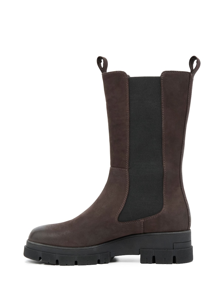 Celtic & Co. Chunky Tall Chelsea Brown Boots - Image 2 of 6