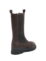Celtic & Co. Chunky Tall Chelsea Brown Boots - Image 3 of 6