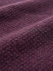 Celtic & Co. Burgundy Red Lambswool Moss Stitch Winter Hat - Image 5 of 5