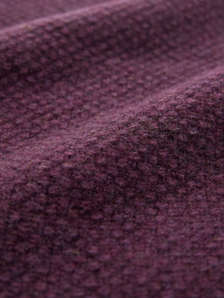 Celtic & Co. Burgundy Red Lambswool Moss Stitch Winter Hat - Image 5 of 5