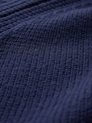 Celtic & Co. Blue Merino Ribbed Detail Roll Neck Jumper - Image 5 of 6