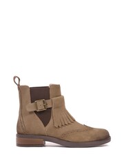 Celtic & Co. Brogue Strap Chelsea Brown Boots - Image 2 of 7