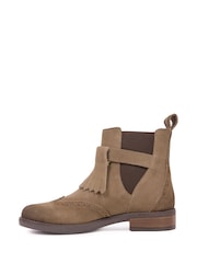Celtic & Co. Brogue Strap Chelsea Brown Boots - Image 5 of 7