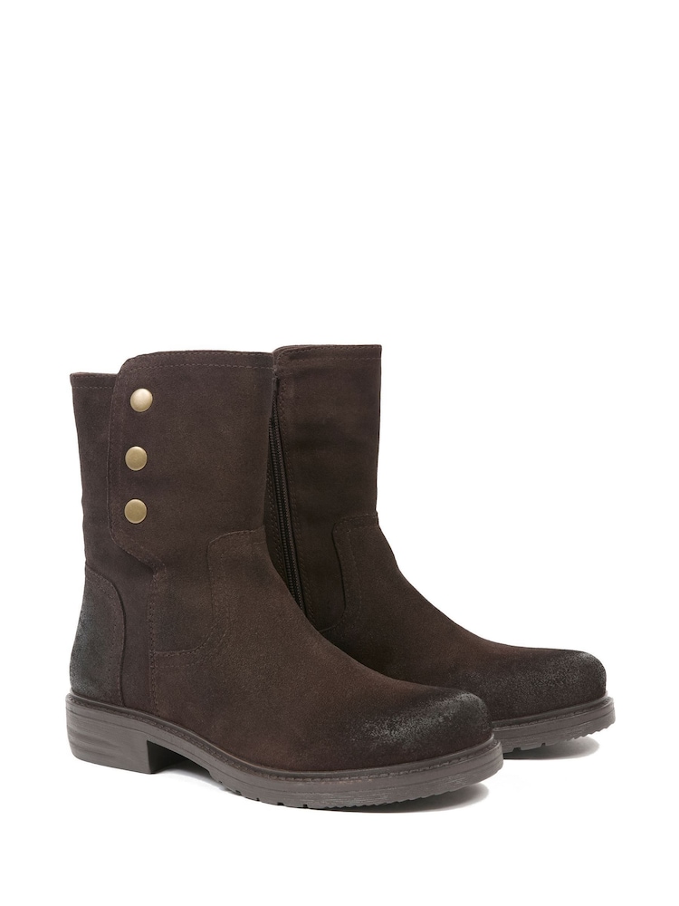 Celtic & Co. Essential Popper Ankle Brown Boots - Image 1 of 6