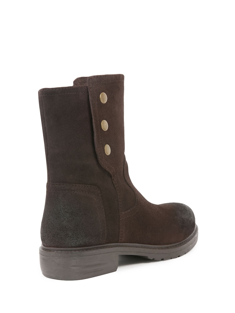 Celtic & Co. Essential Popper Ankle Brown Boots - Image 2 of 6