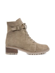 Celtic & Co. Grey Block Heel Hiker Boots - Image 2 of 7