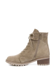 Celtic & Co. Grey Block Heel Hiker Boots - Image 3 of 7