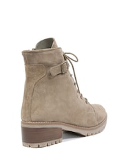 Celtic & Co. Grey Block Heel Hiker Boots - Image 5 of 7