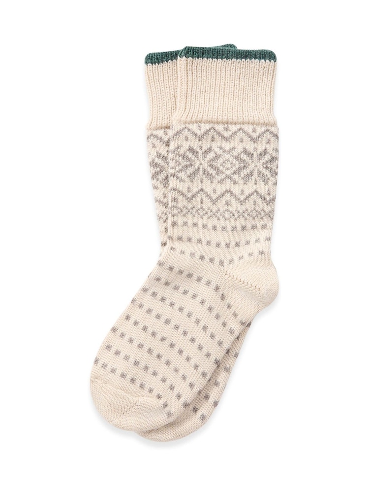 Celtic & Co. Ladies Natural Dot Merino Cotton Socks - Image 2 of 4