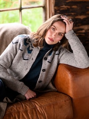 Celtic & Co. Natural Donegal FairIsle Pattern Cardigan - Image 1 of 6