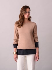 Celtic & Co. Natural Merino Fine Knit Boat Neck Jumper - Image 1 of 6