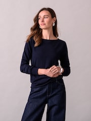 Celtic & Co. Green Merino Fine Knit Boat Jumper - Image 1 of 5