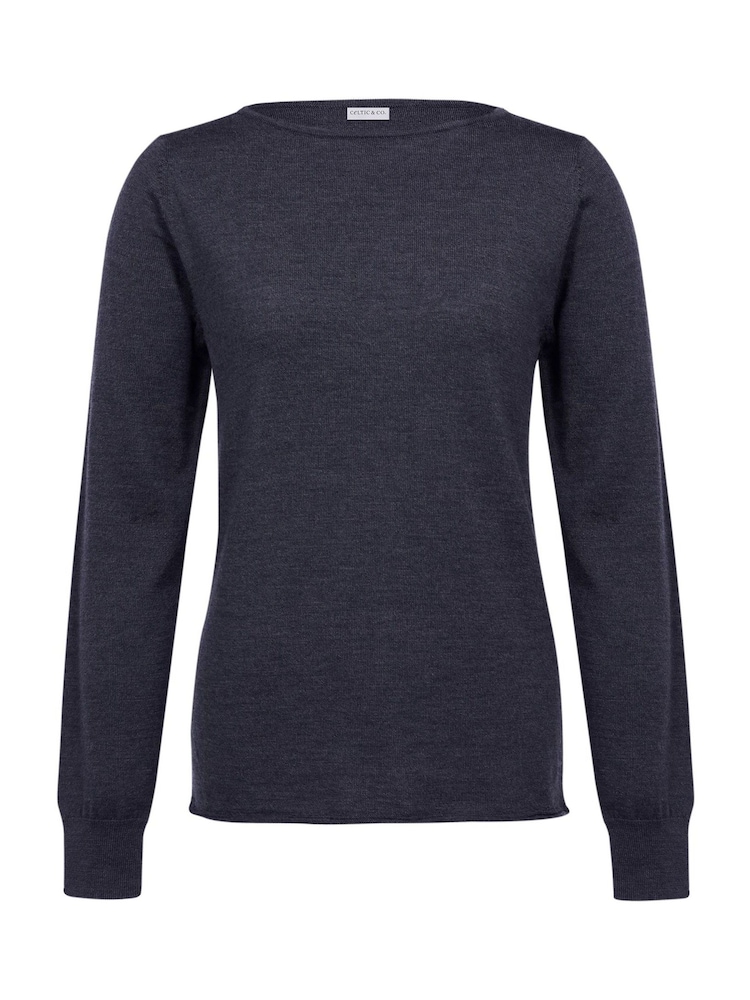 Celtic & Co. Green Merino Fine Knit Boat Jumper - Image 2 of 5