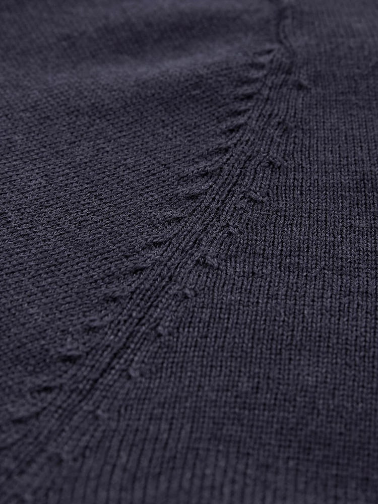 Celtic & Co. Blue Merino Fine Knit Boat Jumper - Image 8 of 8 Celtic & Co. Blue Merino Fine Knit Boat Jumper - Image 8 of 8