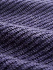 Celtic & Co. Blue Fishermans Ribbed Funnel Neck Jumper - Image 4 of 6