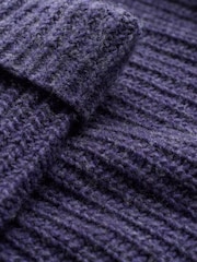 Celtic & Co. Blue Fishermans Ribbed Funnel Neck Jumper - Image 6 of 6