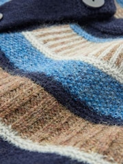 Celtic & Co. Blue Shetland Statement Yoke Cardigan - Image 4 of 4