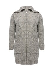 Celtic & Co. Grey Donegal Longline Coatigan - Image 3 of 7