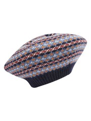 Celtic & Co. Blue Lambswool Fair Isle Beret Hat - Image 2 of 2