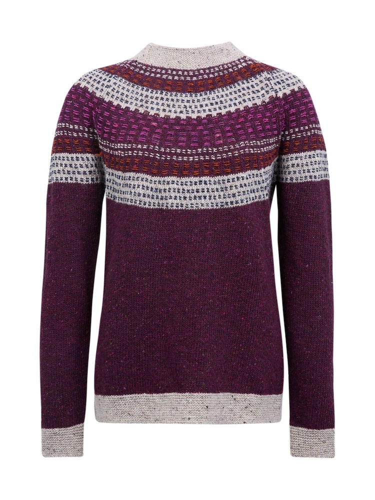 Celtic & Co. Float Print Stitch Yoke Donegal Jumper - Image 2 of 6
