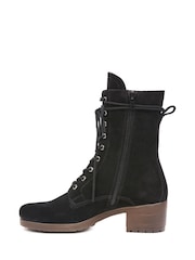 Celtic & Co. Block Heel Derby Black Boots - Image 2 of 6