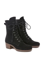Celtic & Co. Block Heel Derby Black Boots - Image 3 of 6