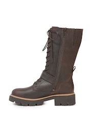 Celtic & Co. Strap Detail Mid Calf Brown Boots - Image 2 of 6