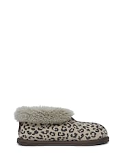 Celtic & Co. Ladies Sheepskin Bootee Brown Slippers - Image 1 of 6