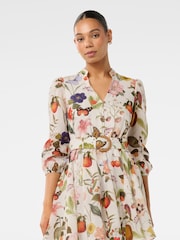 Forever New Cream Wesley Printed Skater Mini Dress - Image 1 of 5