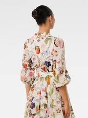Forever New Cream Wesley Printed Skater Mini Dress - Image 2 of 5