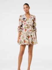Forever New Cream Wesley Printed Skater Mini Dress - Image 5 of 5