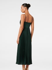 Forever New Green Chloe Pleated Midi Dress - Image 2 of 4