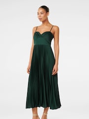 Forever New Green Chloe Pleated Midi Dress - Image 4 of 4