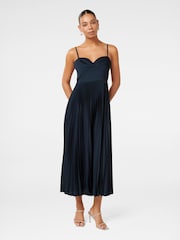 Forever New Blue Chloe Pleated Midi Dress - Image 1 of 4
