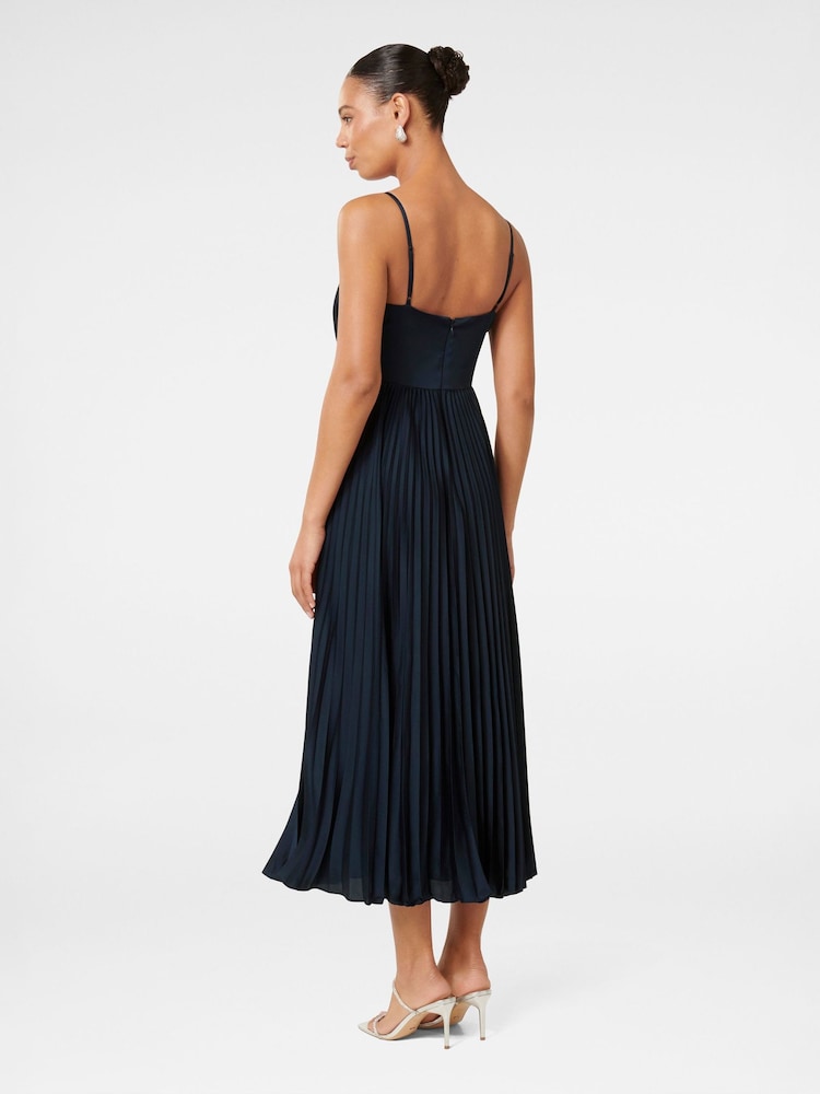 Forever New Blue Chloe Pleated Midi Dress - Image 2 of 4