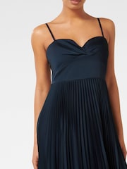 Forever New Blue Chloe Pleated Midi Dress - Image 3 of 4
