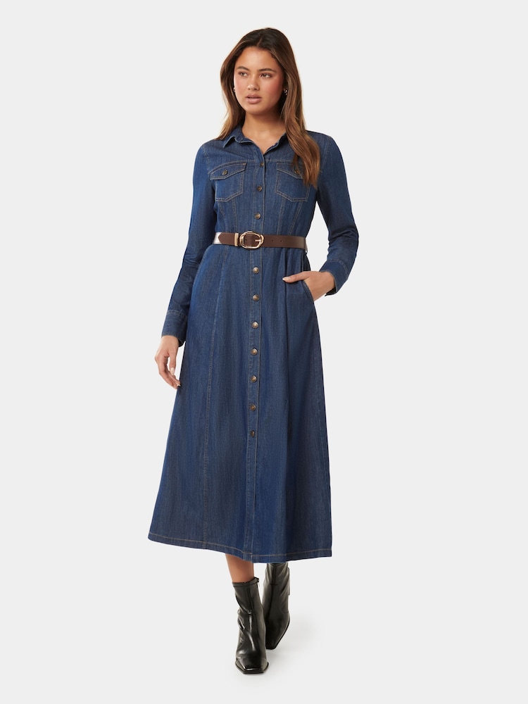 Forever New 100% Baumwolle Lexi Midi-Hemdkleid - Bild 1 von 3