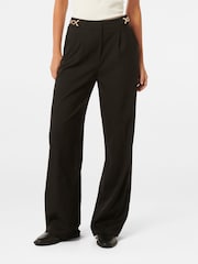 Forever New Black Remi Trim Detail Straight Leg Trousers - Image 1 of 5